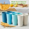 Hlukana Wheat Straw Cups Set of 8, 20 oz Unbreakable