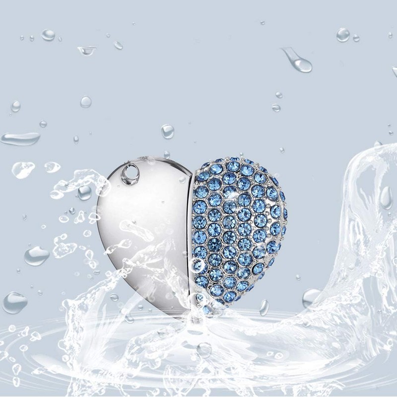 Garrulax USB Stick, Premium USB 2.0, Diamond Heart Shape 8GB