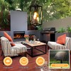 TWINKVILLA Solar Chandelier Outdoor, 3-Light 14" Rustic Farmhouse Waterproof Dimmable