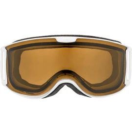 uvex Skyper P - Ski Goggles for Men and Women - Polarised - Enlarged, Anti-Fog Field of View - White Matt/Brown-Clear - One Size