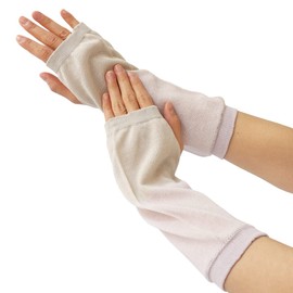 Kinuya SO5955 Silk Inside Smooth Cotton Arm Cover, UV Protection, Wisteria