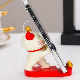 Cute Cell Phone Stand, Cute Cat Phone Holder, Cat Cell Phone Stand Cute Cat Desktop Cell Phone Stand, Desk Ornament Kawaii Phone Stand Universal Desk Phone Stand (Jwthee1i6QR-11)