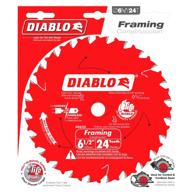 Diablo Framing Saw Blade for Wood - TiCo Hi-Density Carbide,