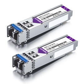 REDLUX 1G SFP LX Singlemode Gbic Module, 1310nm SMF, Dual LC Connector, up to 20KM, Compatible with Cisco, Meraki, Ubiquiti UniFi, Mikrotik, Fortinet, Netgear, D-Link, Broadcom, Linksys, Pack of 2