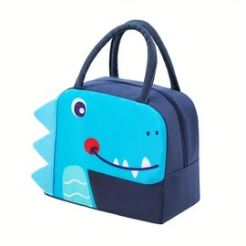 Cartoon 3D Insulation Bento Bag, Going Out Travel Insulation Lunch Box Storage Bag, Aluminum Film Thickened Portable Insulation Bag, Cold Insulation Storage Bag, Travel Meal Box Bag (Dinosaur)