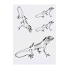 4 x 'Curious Lizard' Temporary Tattoos - Water Resistant, Skin-Safe,
