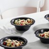 Cuisine Black Plastic Bowls - 12oz. (Pack of 100) Durable