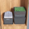 Gainhope 6-Pack Large Plastic Storage Baskets with Lid, 13.98" x