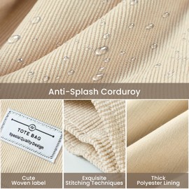 Pleneal Tote Bag for Women, Small Casual Fashion Corduroy Shoulder Bag, for Work Travel Crossbody Bag Handbag with Pocket