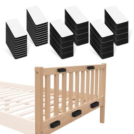 Gfdoso 36Pcs Headboard Pads, 16Pcs (15mm)+20Pcs (5mm) Wall Protector, EVA Foam Headboard Stoppers for Wall, Bed Frame Noise Stopper, Couch Stoppers Anti-Vibration and Headboard Bumpers (Black)