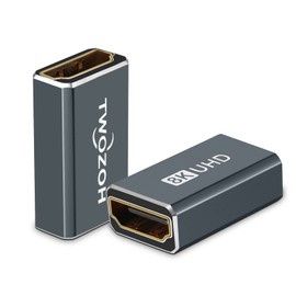Twozoh 8K HDMI Coupler (2-Pack), HDMI 2.1 Female to Female Adapter, HDMI Female Connector 48 Gbps HDMI Extender Support 8K@60Hz, 4K@144Hz 1080p