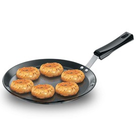 Futura Hard Anodised Flat Tava 26 cm, 4.88 mm with Plastic Handle