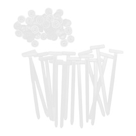 FALVFUN 100PCS Nylon Universal Car Cable Tie Buckle, Heavy Duty Self-Locking Vehicle Zip Ties Holder with Pin & Button, Automotive Zipties Fixing Fastener Tool, Universal Fit (White)