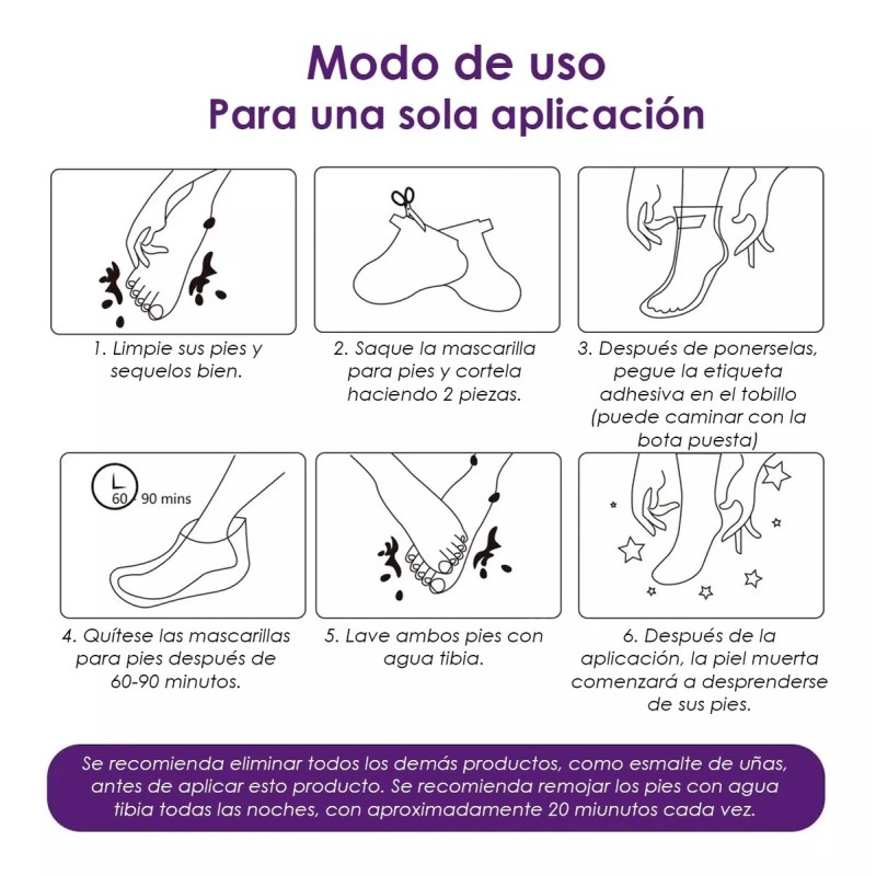 Universo en Linea Mascarilla Exfoliante De Pies Lanbena Elimina Piel