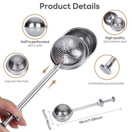 Vukehon Baker's Dusting Wand, Flour Sifter for Sugar, Flour and Spices, Stainless-Steel Powdered Sugar Shaker for Quick Sifting, Cooking Baking Tool