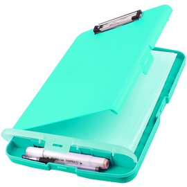 HWPRATO Clipboards Organizer Nursing Clipboard with Storage Clipboard Foldable File Folder Plastic Clipboard Folio with Storage Case for Teacher,Kids,Doctor,Offices (Light Green)