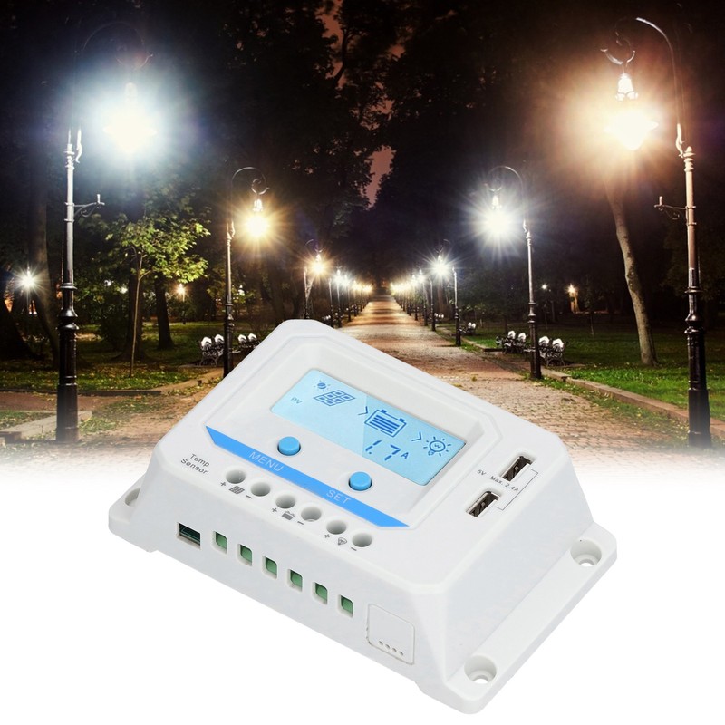 Solar Charge Controller LCD Circuit Protection 3 Level PWM Charge