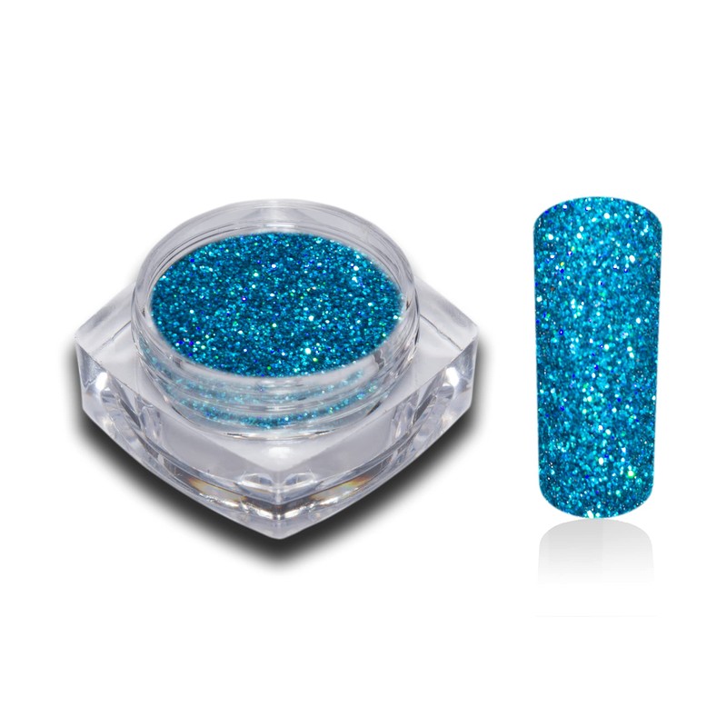 Hologram Glitter Powder Blue Turquoise Holo Nail Art