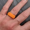 Knot Theory Orange Silicone Ring Men - Size 9 Step
