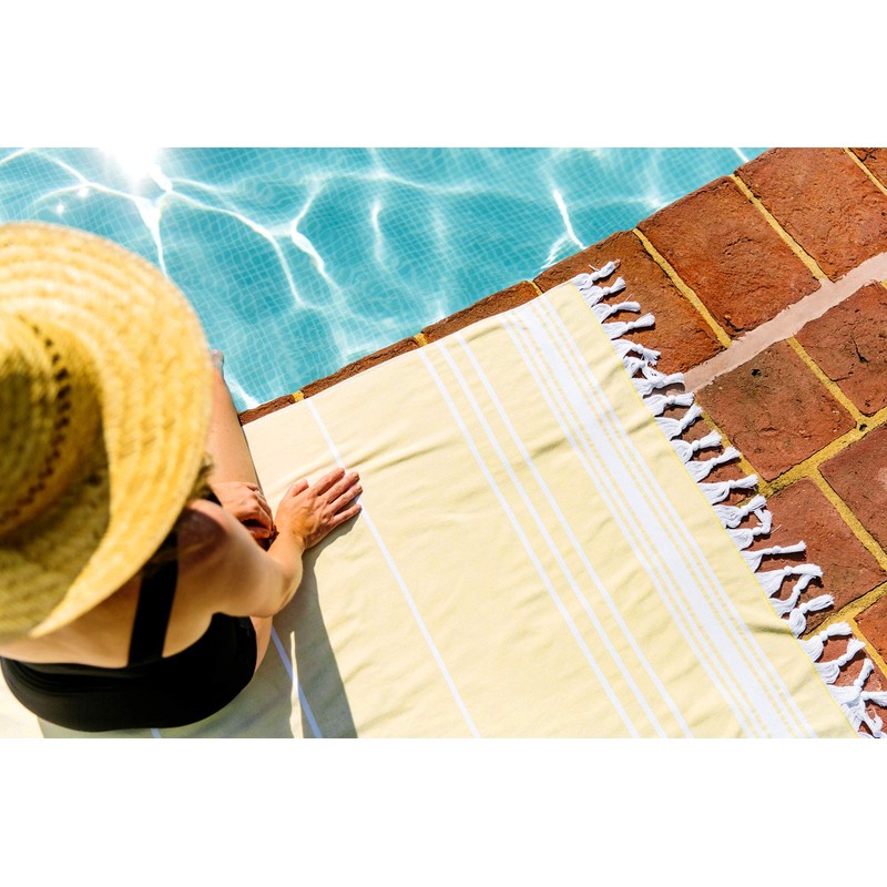 Laguna Beach Textile Co. Toallas turcas suaves (amarillo)