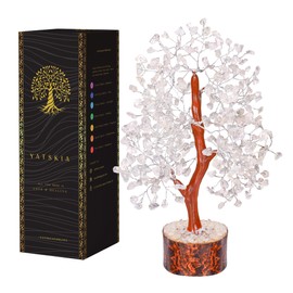 YATSKIA Clear Quartz Crystal - Tree of Life Chakra, Stone Clear, Artificial Trees, Fungshui Decorations, Crystal Money Tree, Crystal Luck