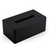 KINGFOM Tissue Box Cover, PU Leather Tissue Box Holder for