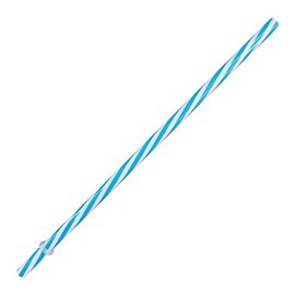 Sunshine Mason Co. Plastic Reusable Drinking Straws 6 Pieces, Blue Stripe