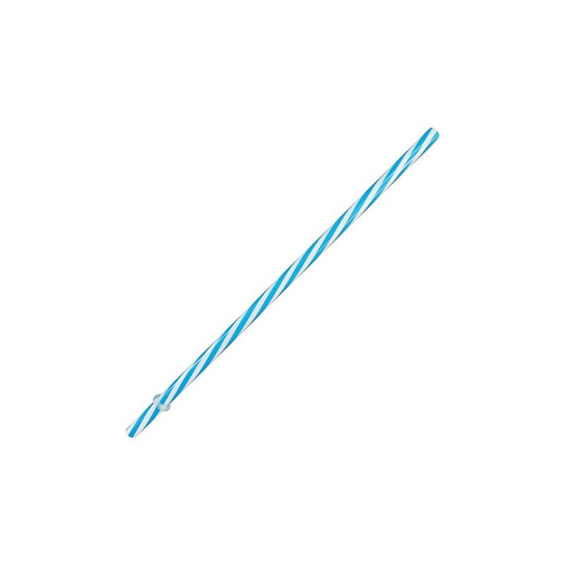 Sunshine Mason Co. Plastic Reusable Drinking Straws 6 Pieces, Blue
