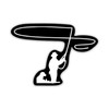 Fly Fishing Vinyl Decal | 5.5" White on Black |