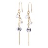 LOKUMI cu-7 Earrings, Hypoallergenic, Made in Japan, Cubic Zirconia, Pearl,