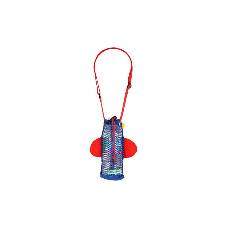 Stephen Joseph SJ670181 Children's Aeroplane Bottle Holder, Polyester, Blue