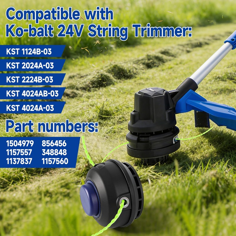 KLS124-03 Replacement Trimmer Head Compatible with Kobalt 24-Volt max KST