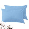 LINENOVA 100% Luxury Cotton Standard Pillowcases(Set of 2),Super Soft and