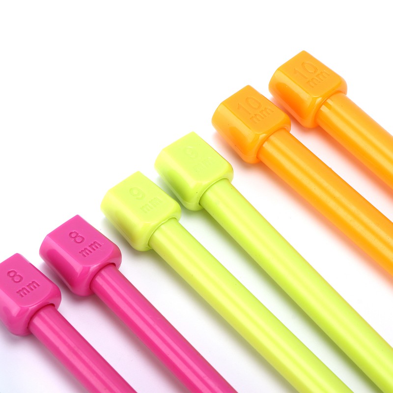 14 Pcs Knitting Needles Multicolour Portable 25cm Sweater Needle Plastic