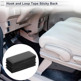 RATCHROLL 10 Pcs Universal Hook and Loop Tape Adhesive Back Double Sided Sticky-Back Home Office Phone Mount Adhesive Tape 1.26" x 3.15" Black