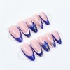 Press on Nails Medium Almond False Nails Butterfly Fake Nails