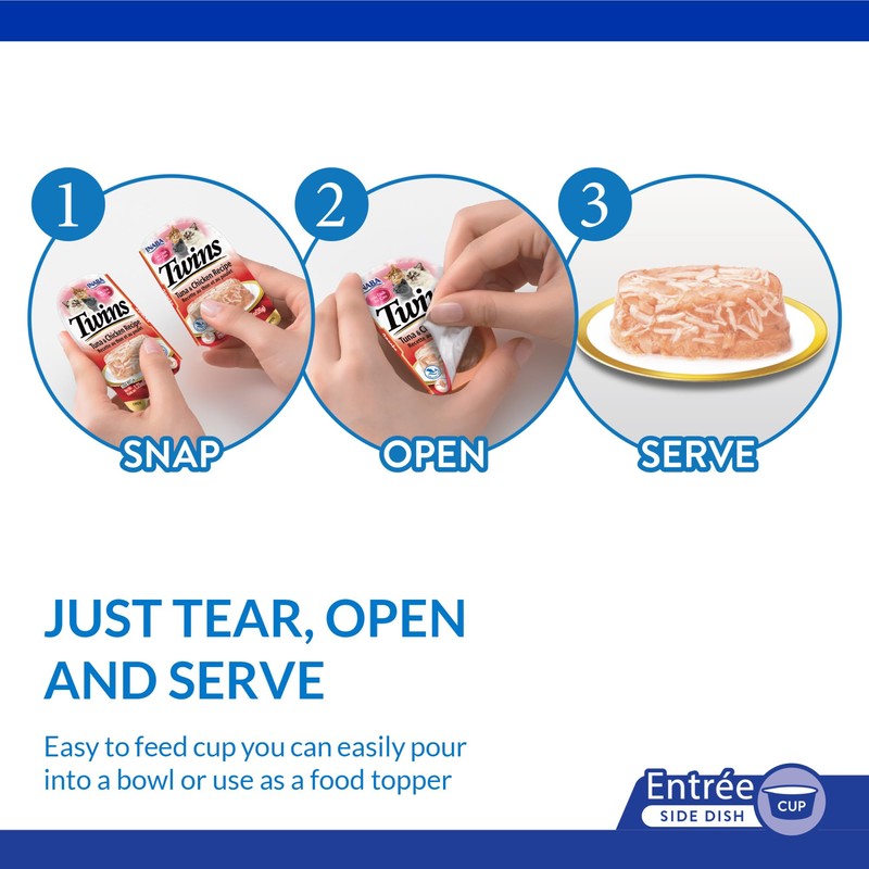 INABA Twins for Dogs, Side Dish/Topper Cups, 1.23 Ounces per