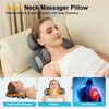 Huieo 3-in-1 Neck Massager Pillow with Heat, 2-Speed Adjustable Deep