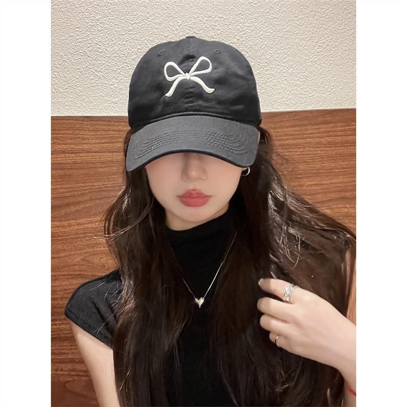 Sumleno Womens Trendy Cute Bow Baseball Cap Y2k Aesthetic Preppy