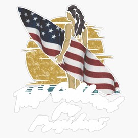 HOF Trading Tulsi Gabbard for President Surfing Vinyl Sticker Waterproof Decal Laptop Wall Window Bumper Sticker 5"