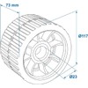 HGW Boat Reel PE Side Roller Blue for Boat Trailer