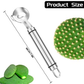 Cactus Peeler Tool, Cactus Peeler Spoon, Long Handle Knife with Hole, Kitchen Gadget Accessories