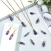 FINGERINSPIRE Pack of 20 Natural Amethyst Crystal Pendants Real 18K