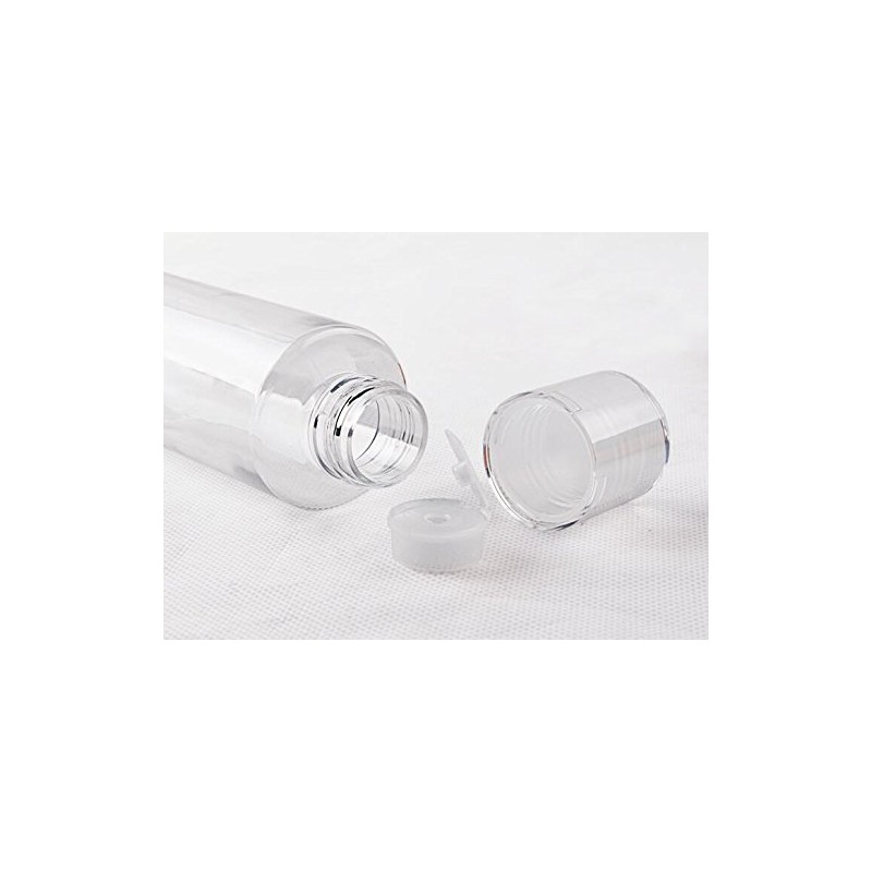 6PCS 100ml 3.4oz Empty Portable Refillable Plastic Bottle Vial Travel