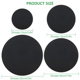 DAJAVE 32 Pack Felt Plant Coaster Mat, Reversible Round Plant Coasters 4 6 8 10 Inch, Plant Tray Flower Waterproof Pot Coaster Mat for Indoors Outdoor