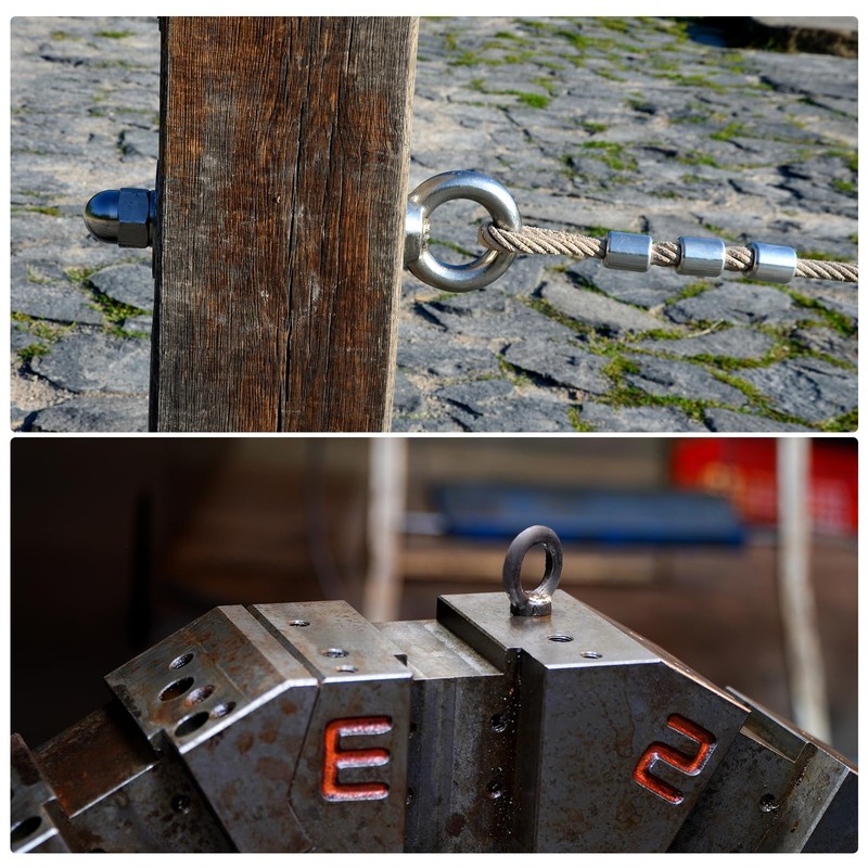 sourcing map Lifting Eye Bolt, 1 Set M10x150mm Eye Bolt