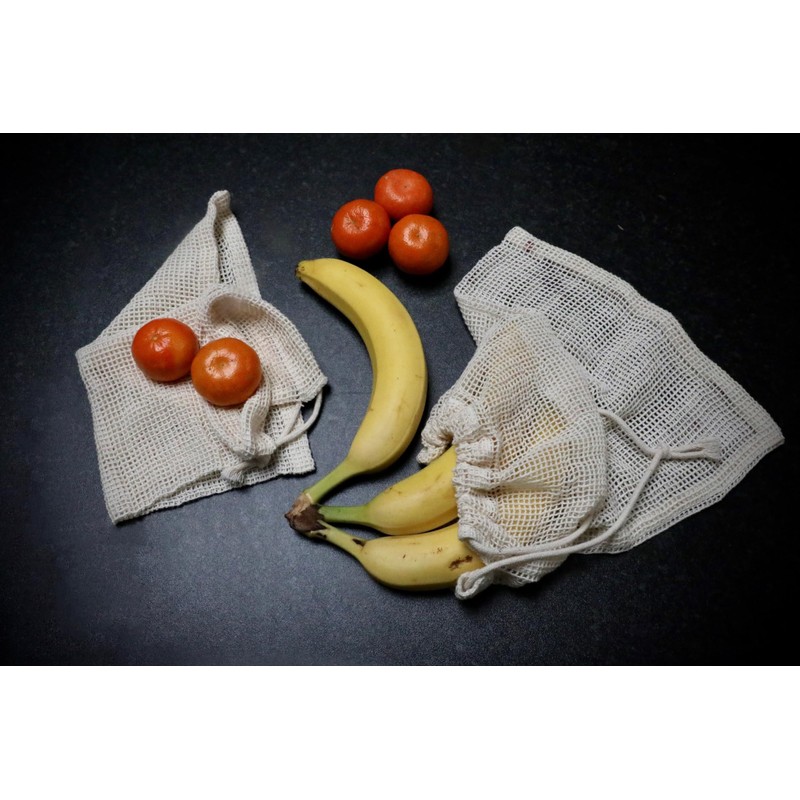 Dexam Set of 3 Organic Fruit & Vegetable Bags