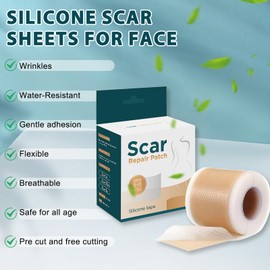 Silicone Scar Sheets For Face Wrinkles, Scars- Reusable Scar Removal Strips, Scar Tape