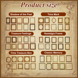 Classicseali 180pcs Frame Stickers for Scrapbooking, Pasteable Scrapbook Frames, Vintage Scrapbooks Photo Frames Stickers, Scrapbook Decoratives for DIY Junk Journal Scrapbooking Crafts Album