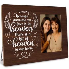 DIMSEOIUS Memorial Picture Frames for Loss of Loved One, Sympathy Gifts Because Someone We Love is in Heaven, In Loving Memory Frames Fits 4x6 Photo